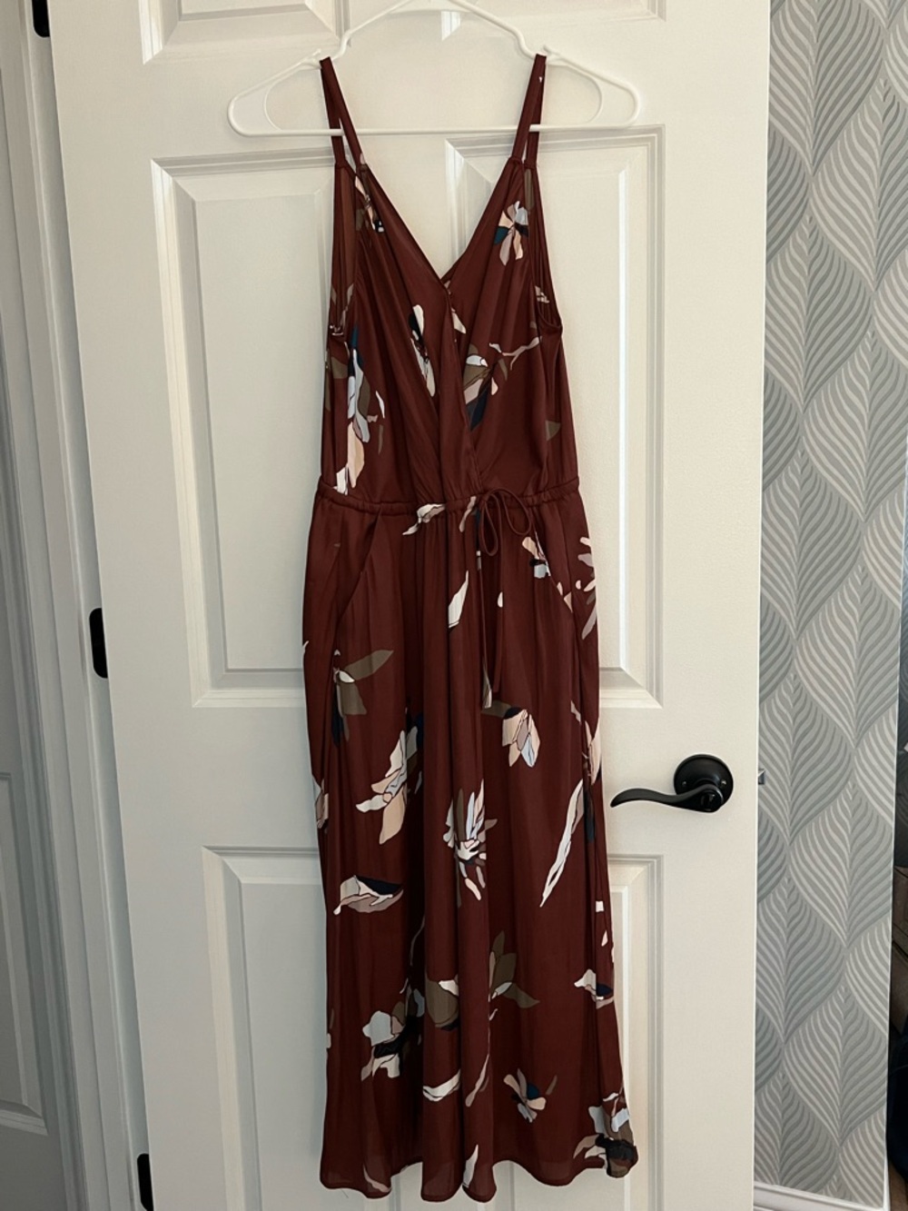Mossimo Supply Co. Rust Brown Floral Midi Dress